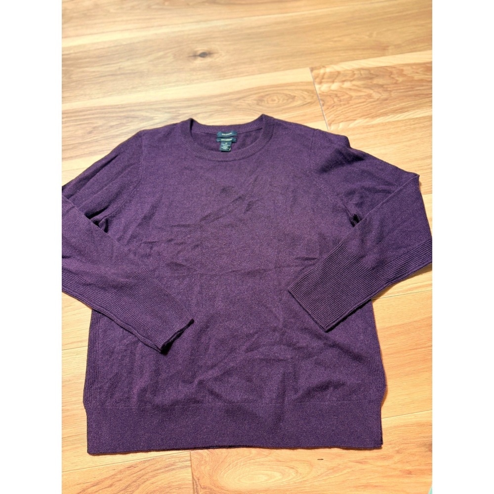 Halogen Cashmere Sweater Women XL Plum Purple Lightweight Long Sleeve Luxury